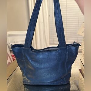 The Sak Classic Blue Leather Tote